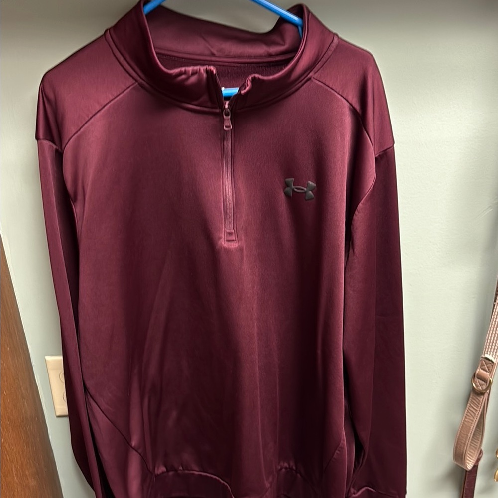 Under Armour Men's Maroon Zip-Up Sweater